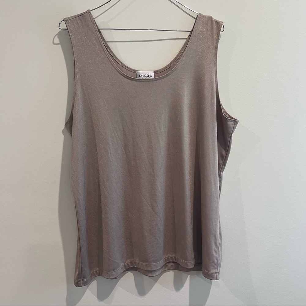 Chicos Traveler’s shimmer tanktop womens‎ size XL